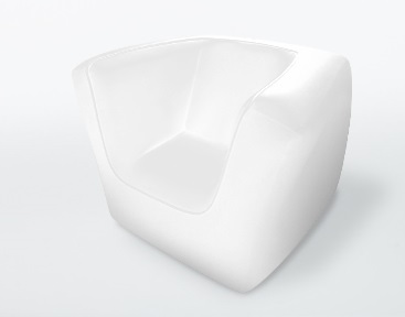  FAUTEUIL GONFLABLE CUBRIK AVEC HOUSSE BLANCHE