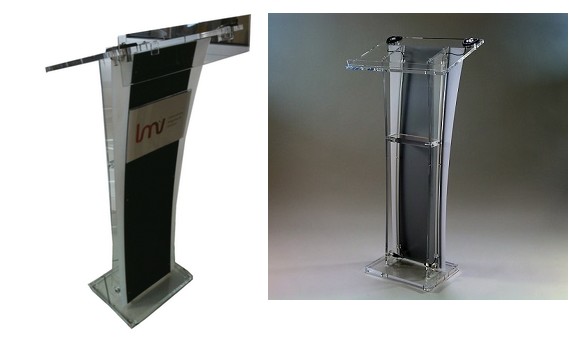 PUPITRE DESIGN PLEXI AVEC VOILE ALU