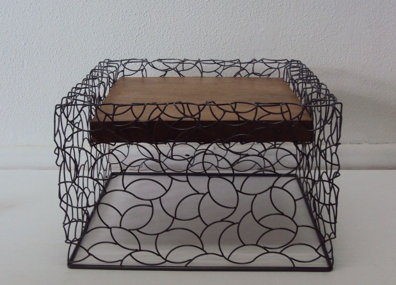 Table basse métal et bois